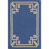 Dark Blue, Light Beige, Gray / 2' x 3'