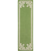 Green, Light Beige, Medium Gray / 2'6" x 8'