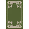 Green, Light Beige, Medium Gray / 2'6" x 8'