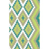 Taupe, Light Green, Ivory, Aqua / 2'6" x 8'