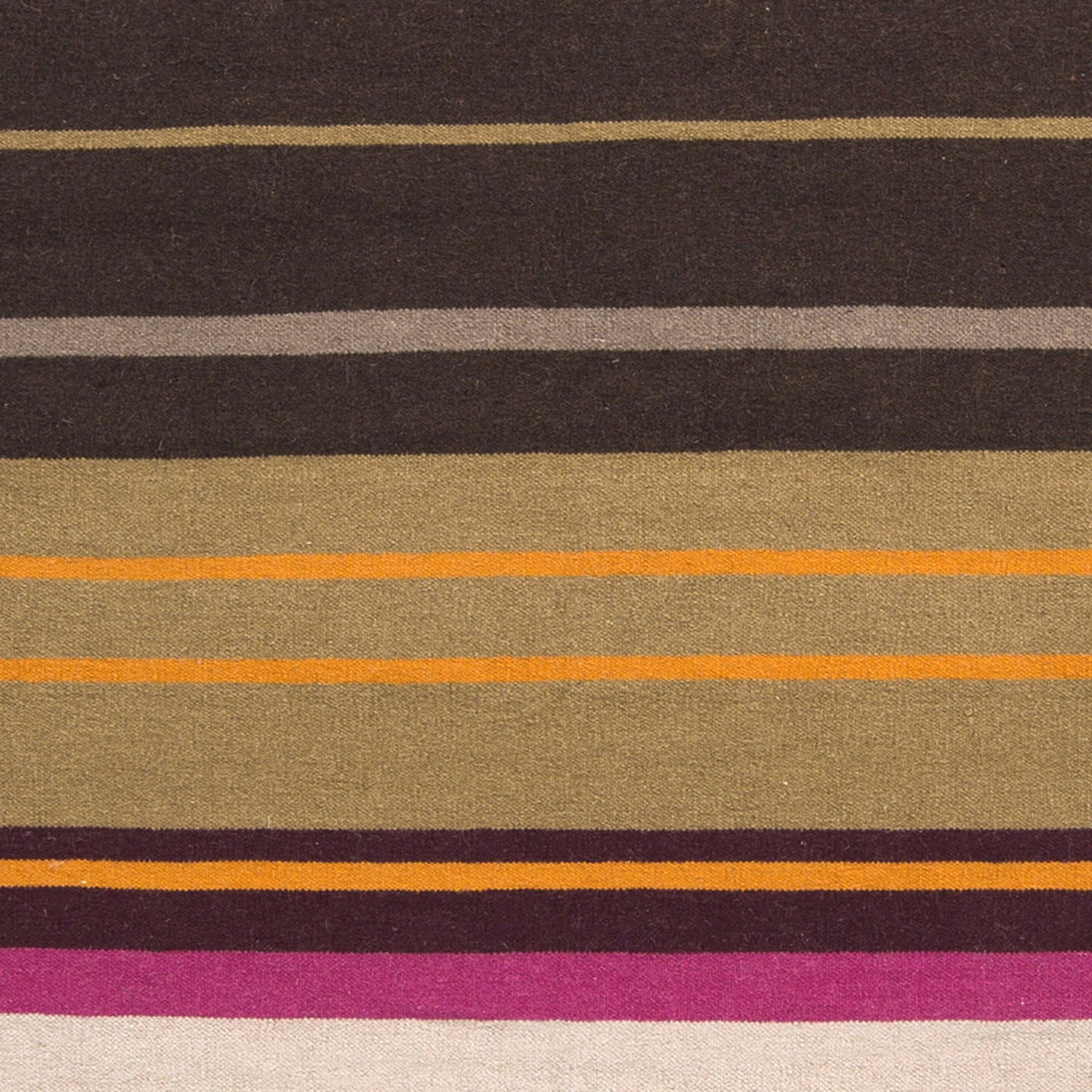 002 49951-17624 | Closeup | Alameda Rug - 1744 by Surya in dark brown, mustard, beige, brown, orange, medium purple. Made from 100% wool in a unique style.