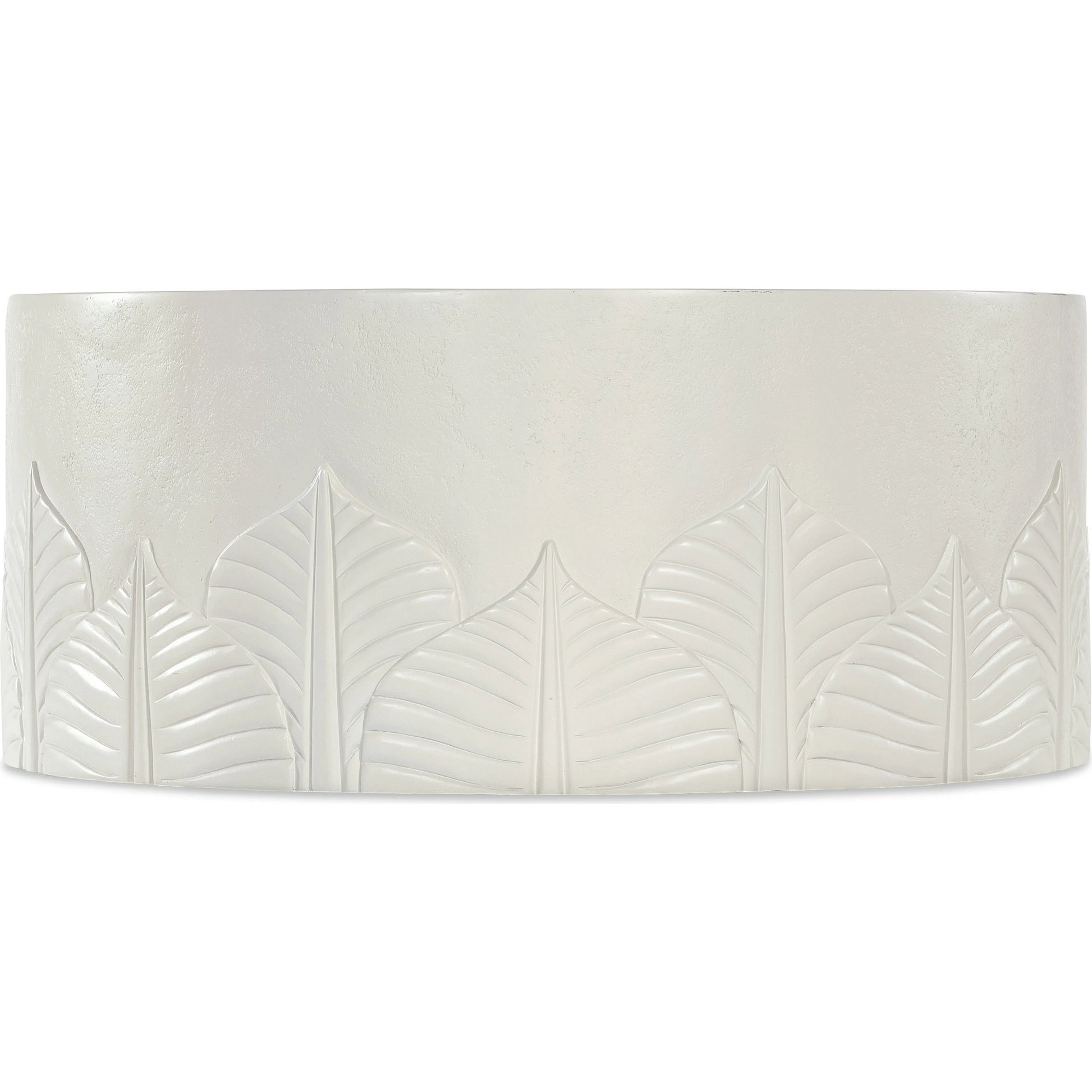 Commerce and Market Amelia Round Cocktail Table by Hooker Furniture in white plaster. Made from wood, resin in a modern style.