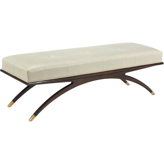 Euclidean Bench by John-Richard. Made from leather in a transitional style.