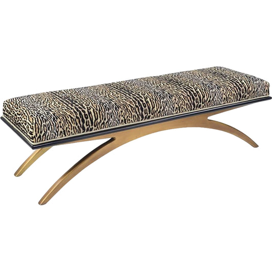 Euclidean Bench by John-Richard. Made from leather in a transitional style.