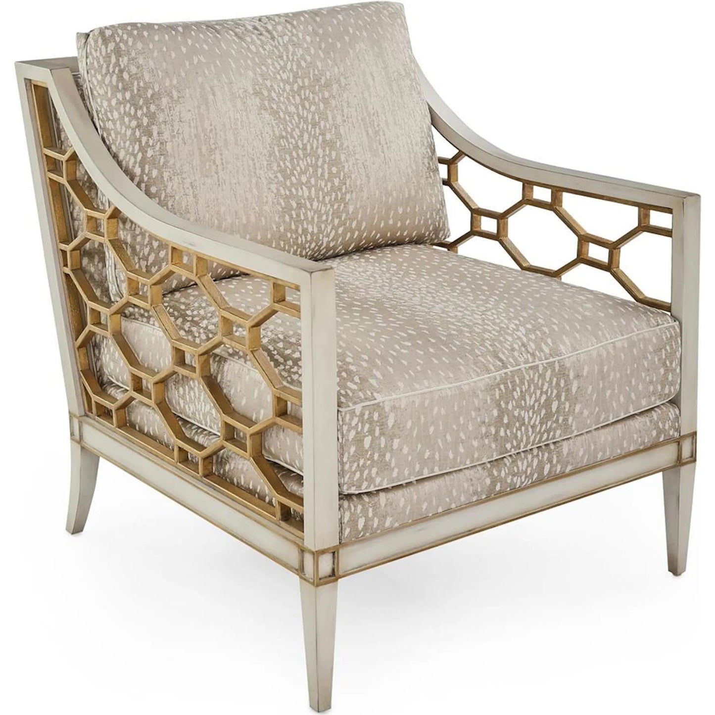 010 SI-2372972 | Primary Silo | Belden Place Lounge Chair by John-Richard. Made from mahogany, steel, fabric in a cottage & farmhouse style.