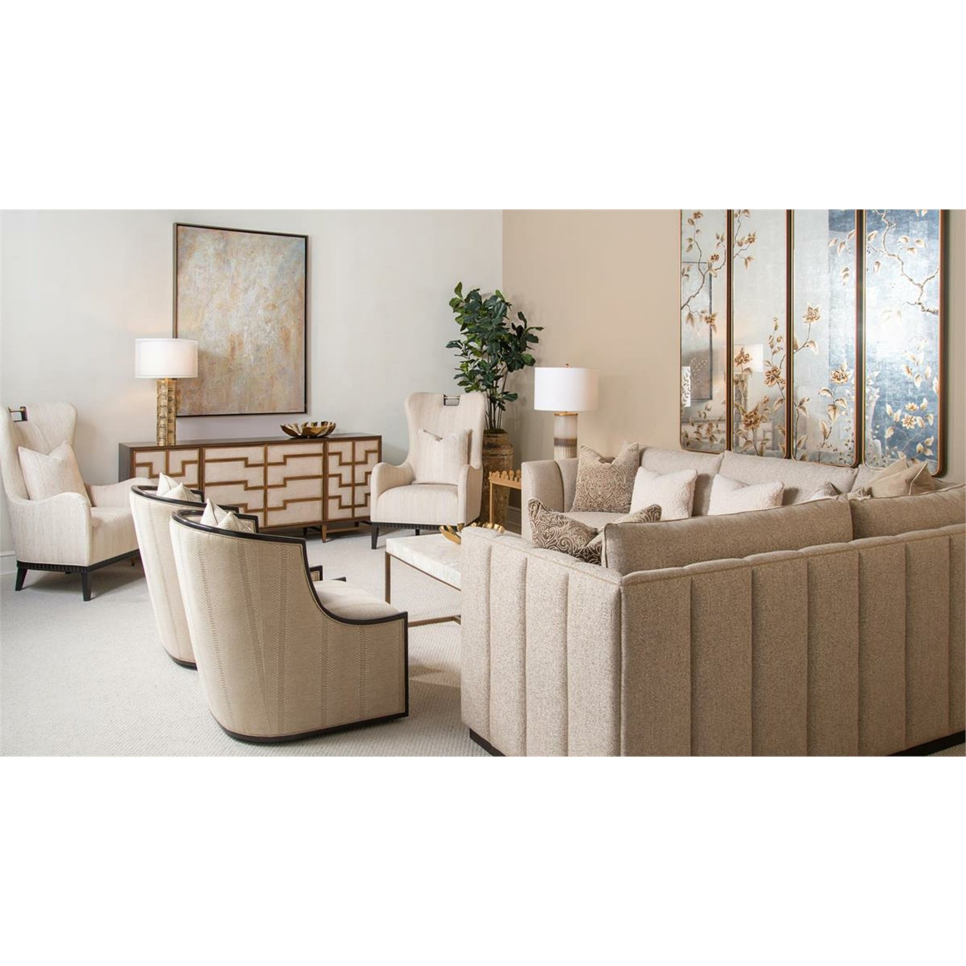 Ticinese Swivel Lounge Chair by John-Richard in gray, nickel. Made from leather, nickel, wood in a transitional style.