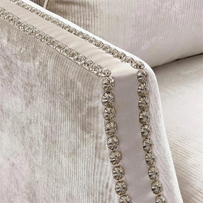 Bel-Air Armchair by John-Richard in gray, silver. Made from unique in a transitional style.