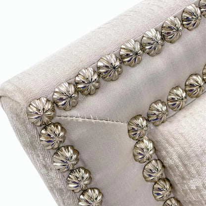 Bel-Air Armchair by John-Richard in gray, silver. Made from unique in a transitional style.