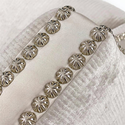 Bel-Air Armchair by John-Richard in gray, silver. Made from unique in a transitional style.