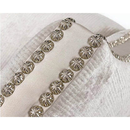 Bel-Air Armchair by John-Richard in gray, silver. Made from unique in a transitional style.