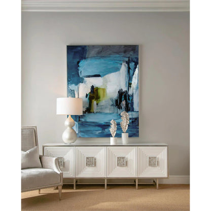 Bel-Air Armchair by John-Richard in gray, silver. Made from unique in a transitional style.