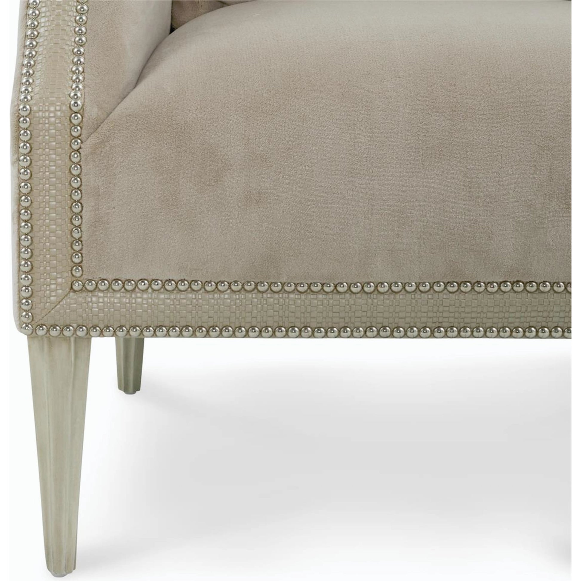 Bel-Air Armchair by John-Richard in gray, silver. Made from unique in a transitional style.