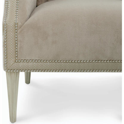 Bel-Air Armchair by John-Richard in gray, silver. Made from unique in a transitional style.