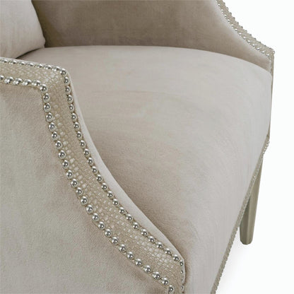 Bel-Air Armchair by John-Richard in gray, silver. Made from unique in a transitional style.
