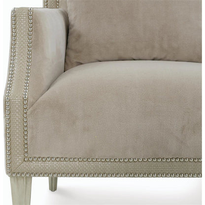 Bel-Air Armchair by John-Richard in gray, silver. Made from unique in a transitional style.