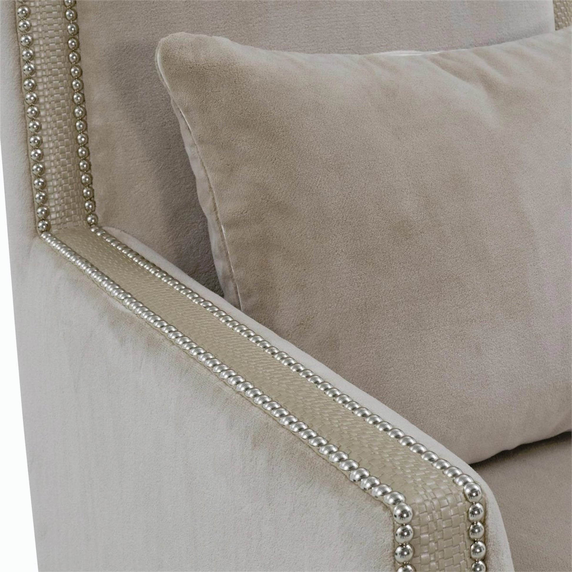 Bel-Air Armchair by John-Richard in gray, silver. Made from unique in a transitional style.