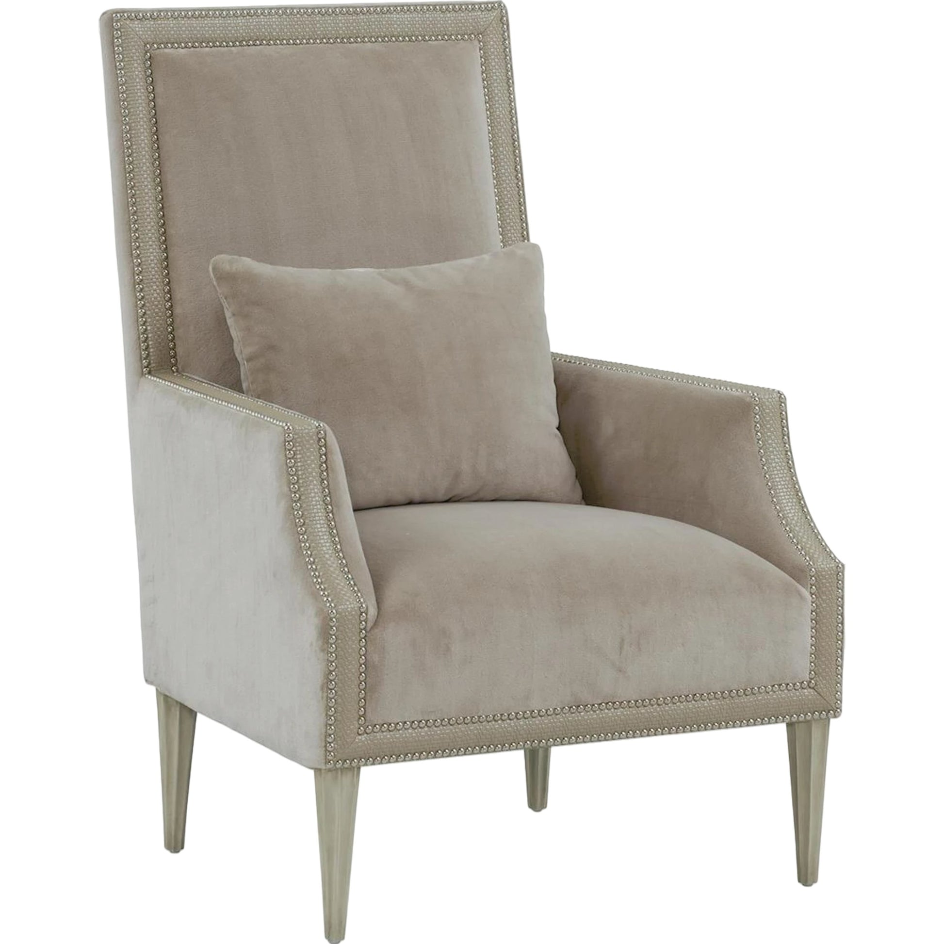 Bel-Air Armchair by John-Richard in gray, silver. Made from unique in a transitional style.