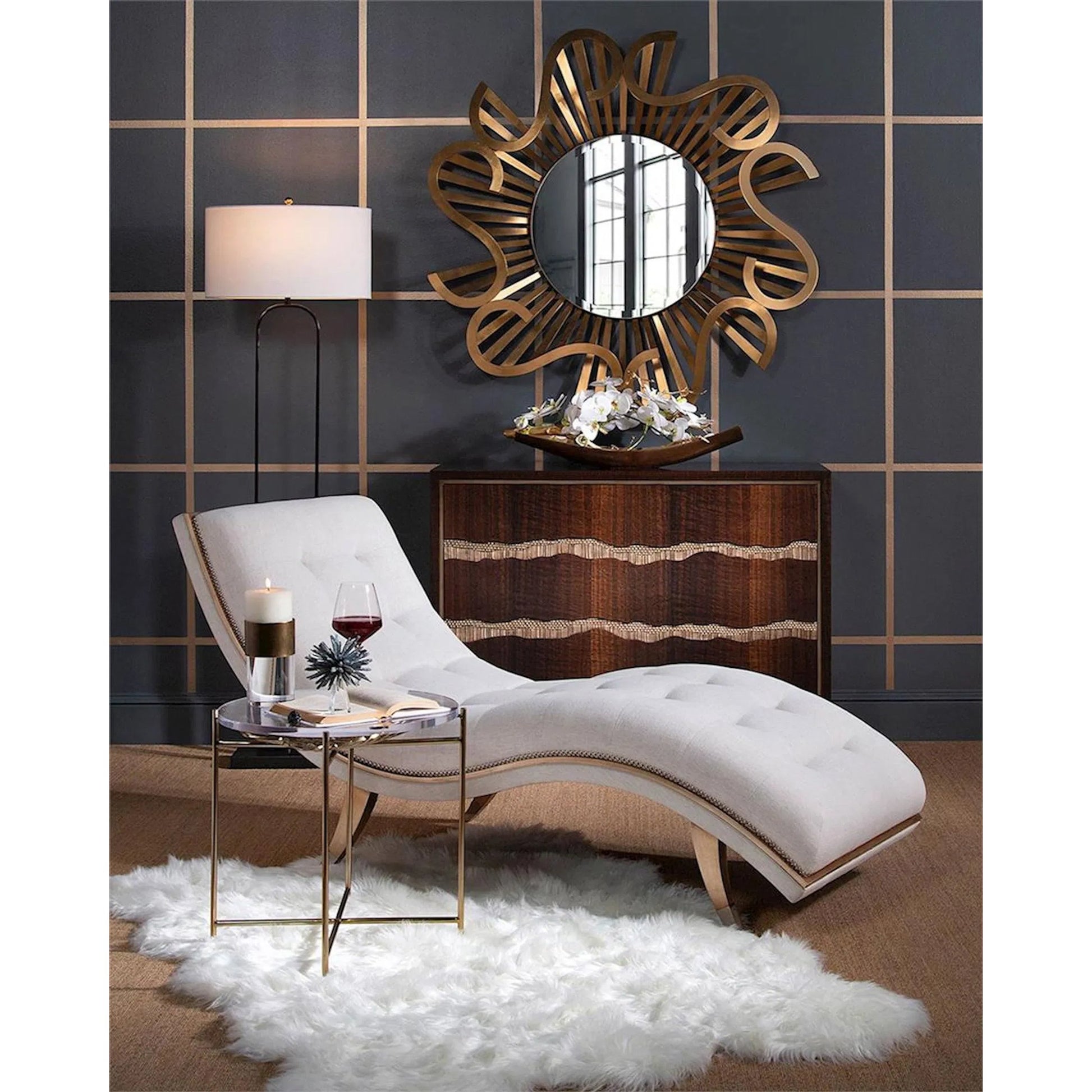 Hudson Chaise by John-Richard. Made from unique in a transitional style.