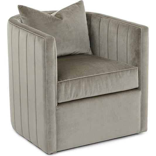 Giacosa Swivel Chair by John-Richard in taupe. Made from unique in a transitional style.