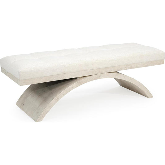 Keen Bench by John-Richard in nomad snow and tiza gesso. Made from unique in a coastal style.