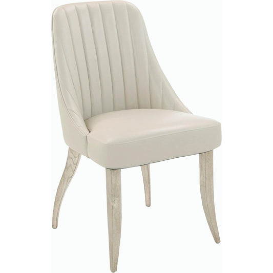 Amara Side Chair by John-Richard. Made from oak wood, leather in a modern style.