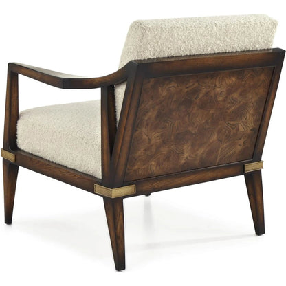 Pointe Armchair by John-Richard in revival parchment. Made from unique in a transitional style.