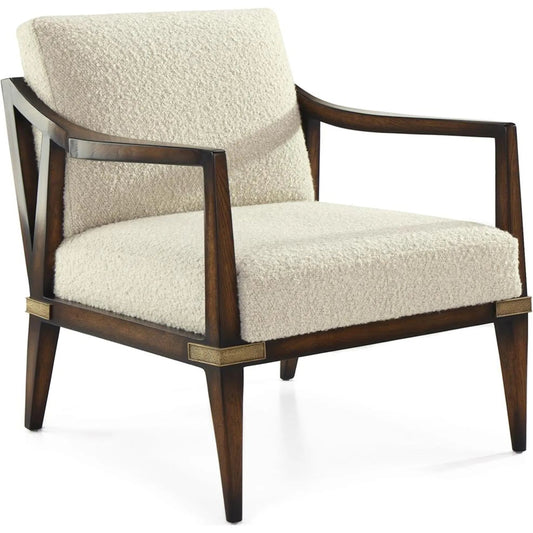Pointe Armchair by John-Richard in revival parchment. Made from unique in a unique style.