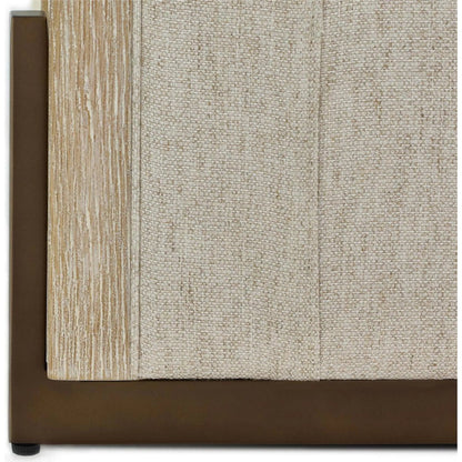 Malta Sofa by John-Richard in cheetah crème, limerick crème. Made from unique in a transitional style.