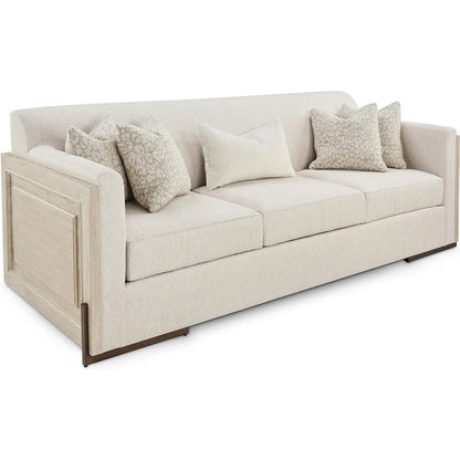 Malta Sofa by John-Richard in cheetah crème, limerick crème. Made from unique in a transitional style.