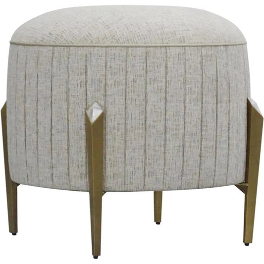 Midtown Small Ottoman by John-Richard in genova, mushroom. Made from unique in a unique style.