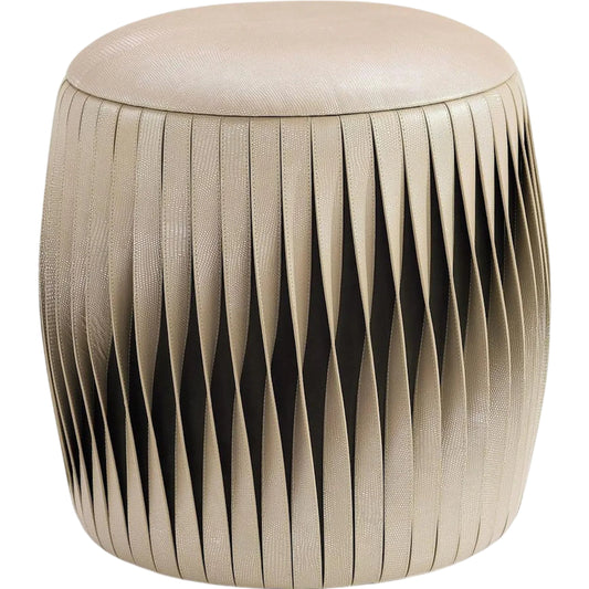 Twist Ottoman by John-Richard in taupe. Made from unique in a unique style.