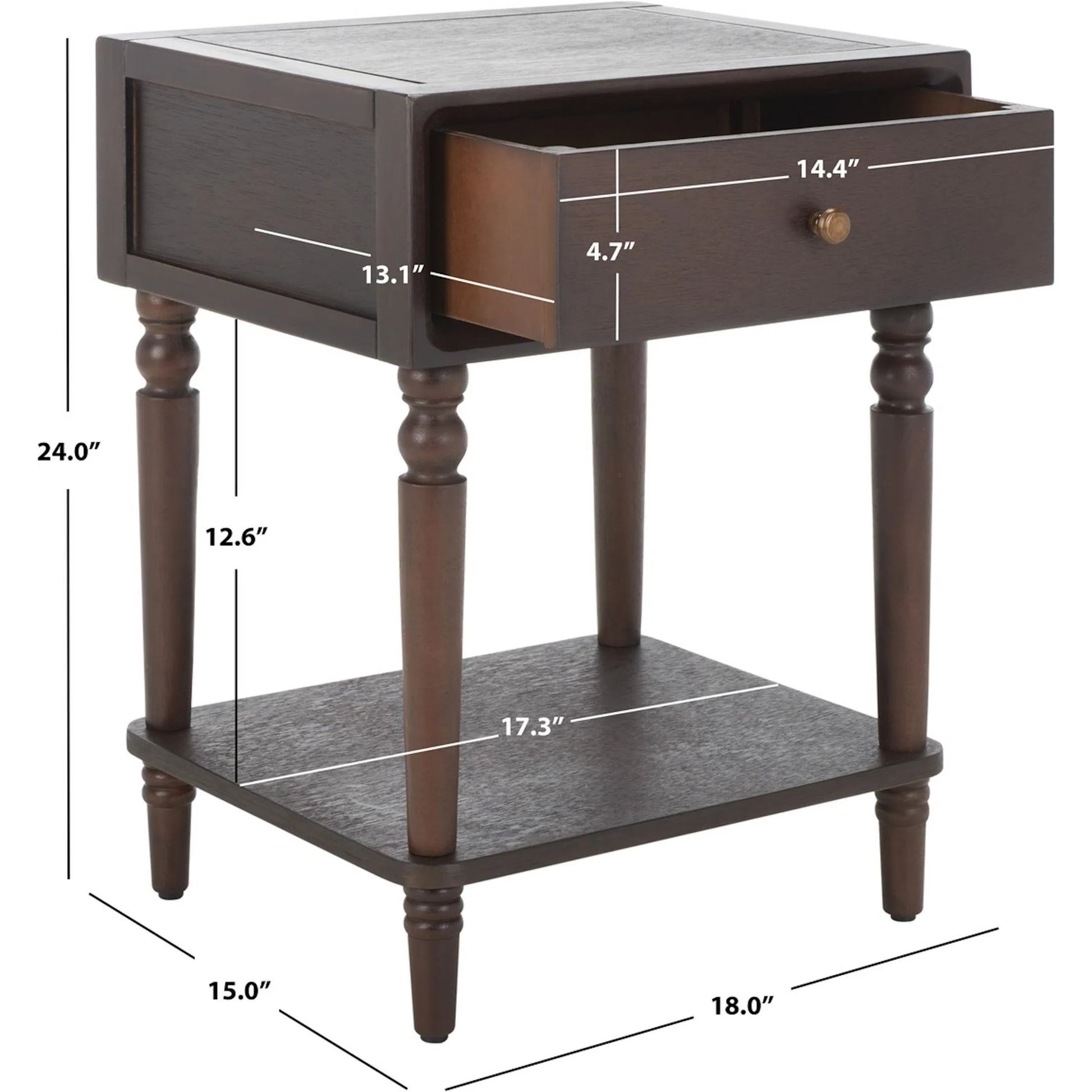Armstrong Side Table by HedgeApple Essentials. Made from bayur wood in a traditional style.