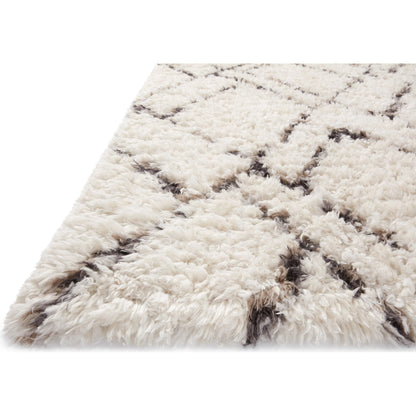 Amira AMI-02 Rug by Angela Rose x Loloi in ivory, bark. Made from 100% polyester in a unique style.