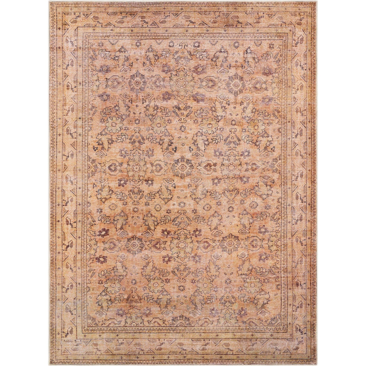 000 SI-2529524,SI-2529525 | Primary Silo | Amelie AML-2338 Rug by Livabliss in brown, mustard, olive, light beige, black. Made from polyester in a unique style.