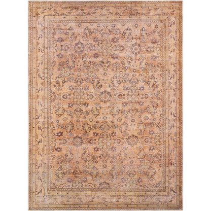 Amelie AML-2338 Rug by Livabliss in brown, mustard, olive, light beige, black. Made from polyester in a unique style.