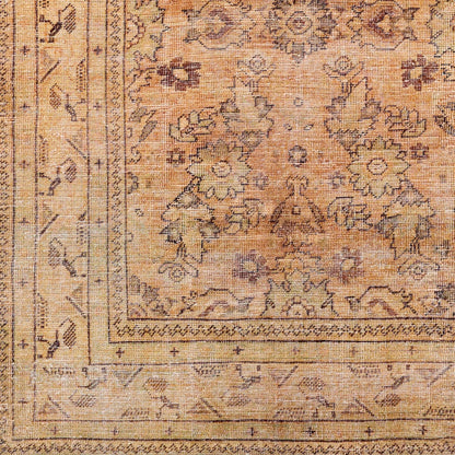 Amelie AML-2338 Rug by Livabliss in brown, mustard, olive, light beige, black. Made from polyester in a unique style.