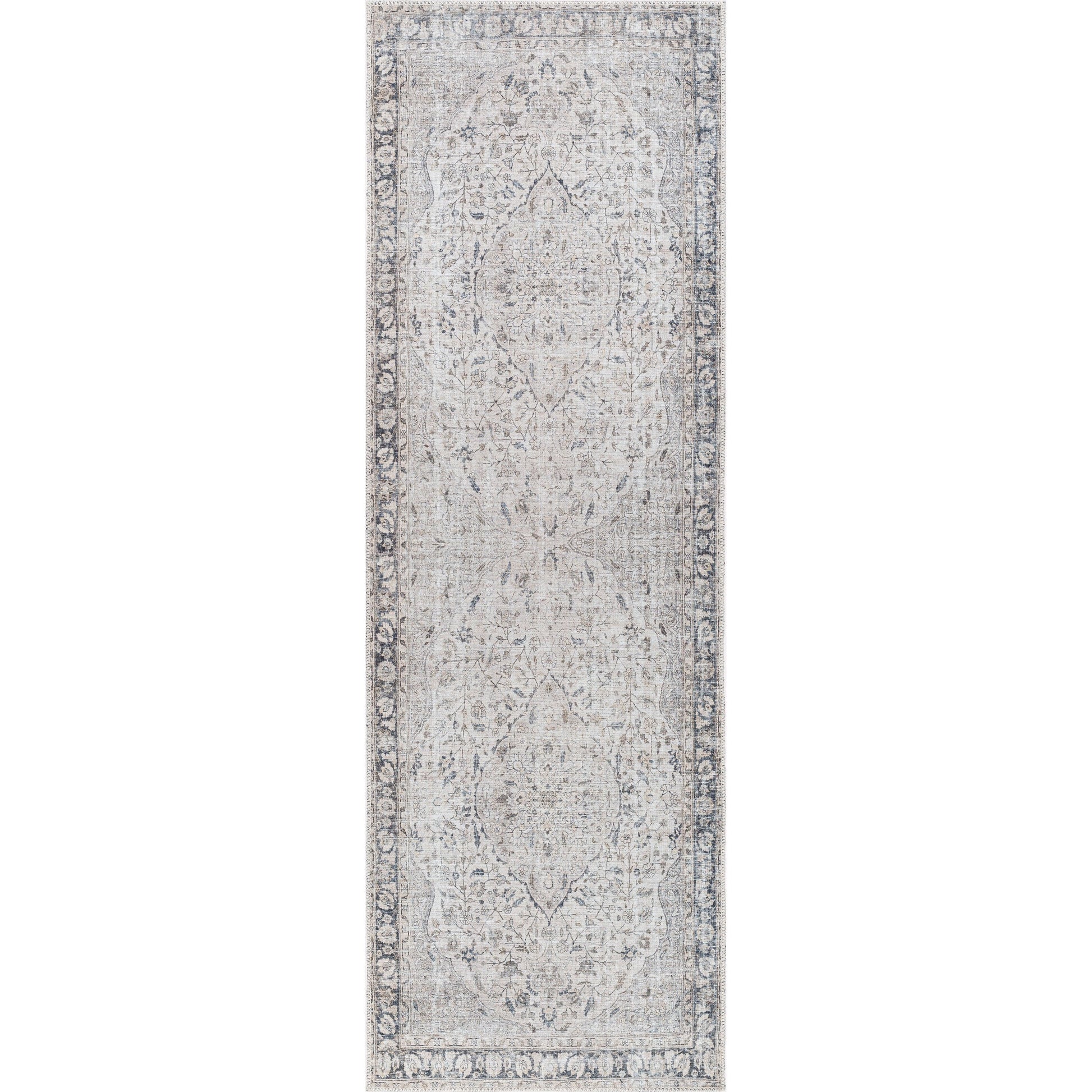 Amelie Rug - 32924 by Livabliss in ivory, taupe, black, tan, navy, cream. Made from main: 50% chenille-polyester, main: 50% polyester in a unique style.