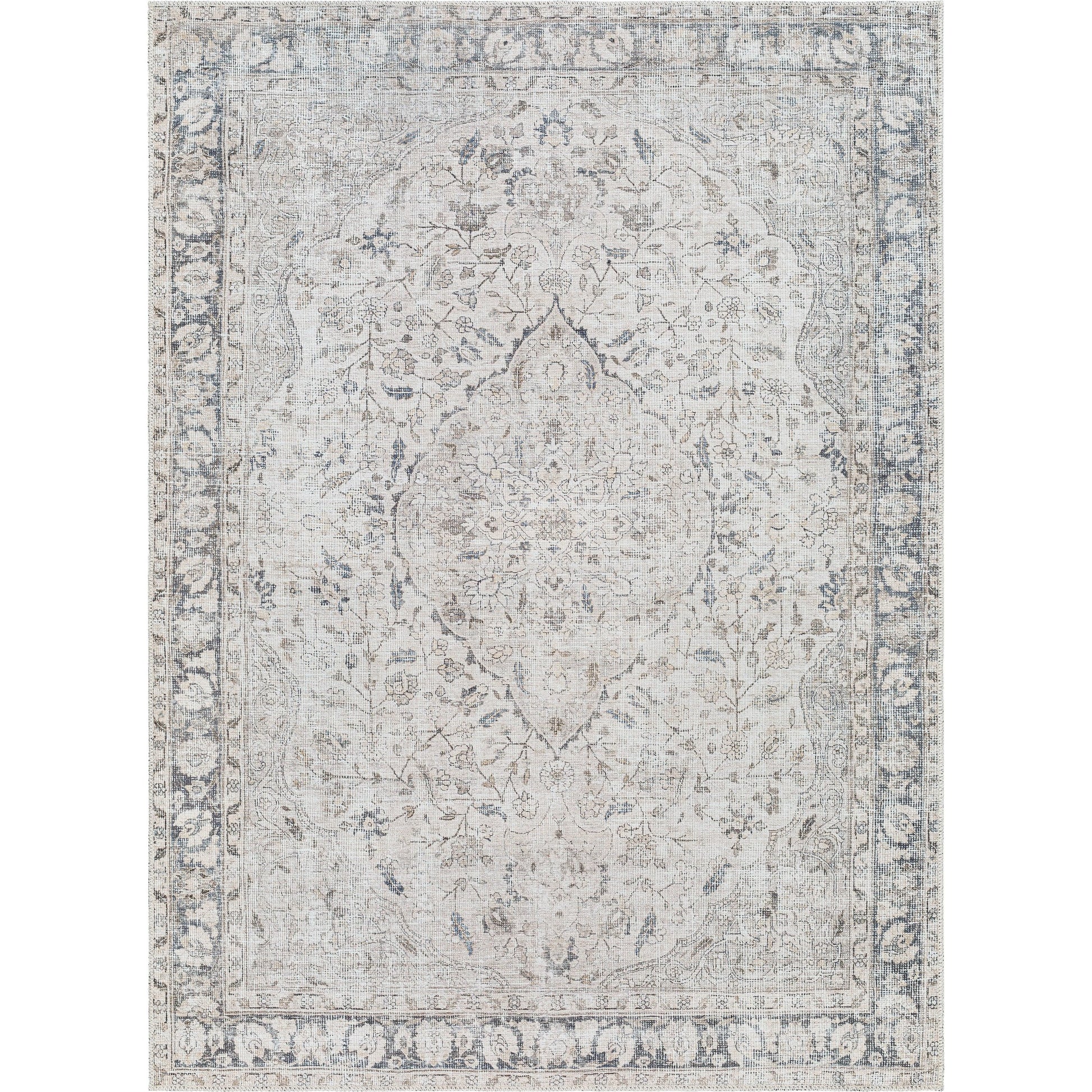 Amelie Rug - 32924 by Livabliss in ivory, taupe, black, tan, navy, cream. Made from main: 50% chenille-polyester, main: 50% polyester in a unique style.