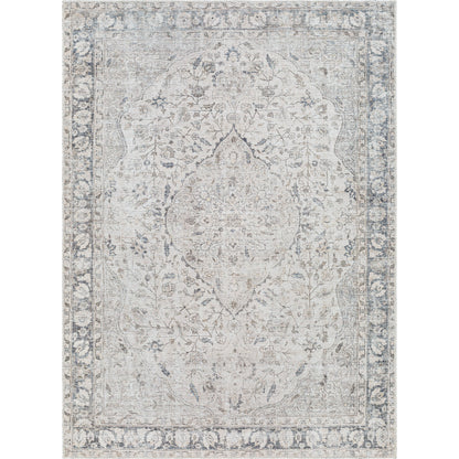 Amelie Rug - 32924 by Livabliss in ivory, taupe, black, tan, navy, cream. Made from main: 50% chenille-polyester, main: 50% polyester in a unique style.