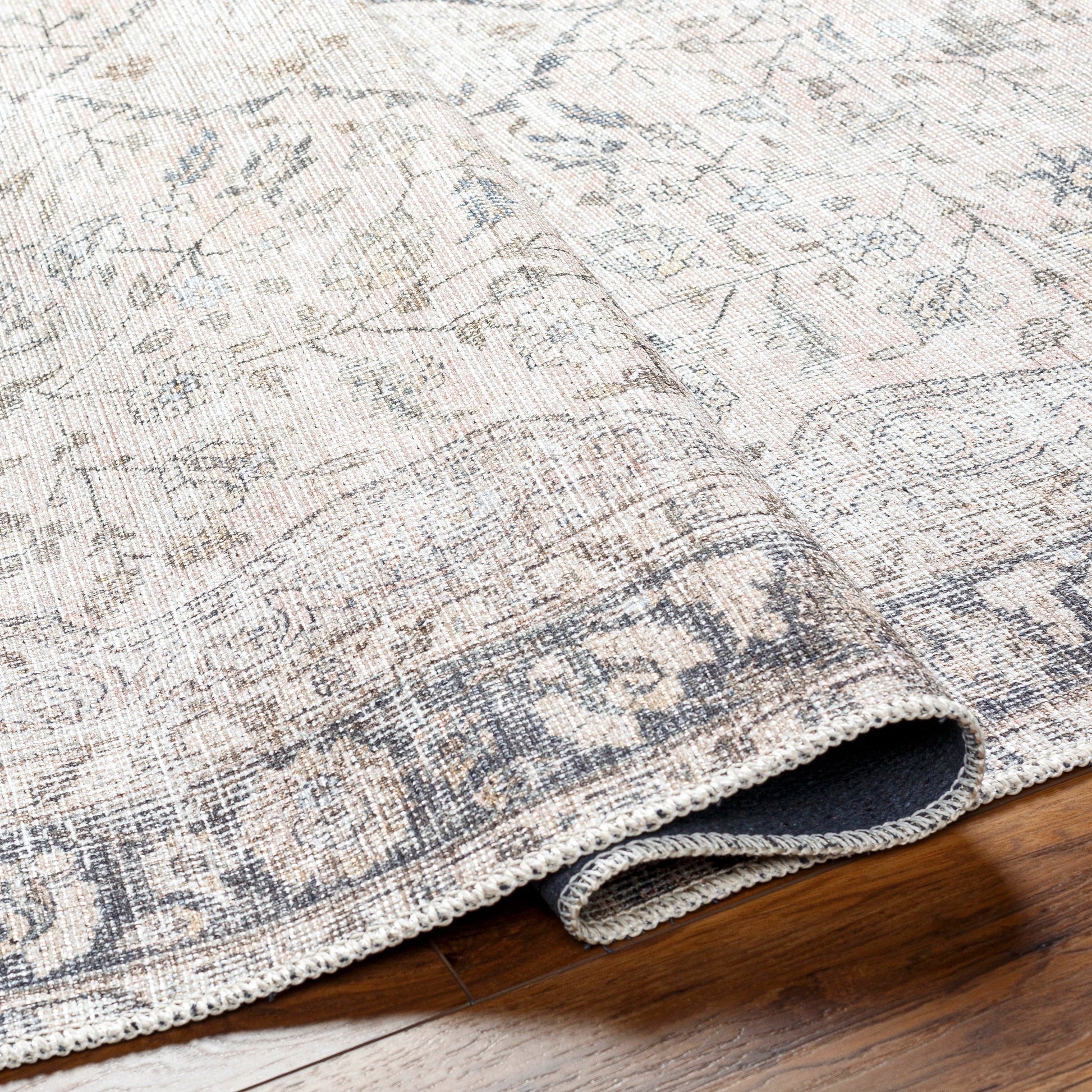 Amelie Rug - 32924 by Livabliss in ivory, taupe, black, tan, navy, cream. Made from main: 50% chenille-polyester, main: 50% polyester in a unique style.