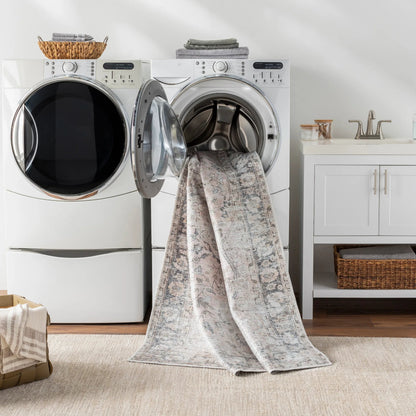 Amelie Rug - 32924 by Livabliss in ivory, taupe, black, tan, navy, cream. Made from main: 50% chenille-polyester, main: 50% polyester in a unique style.