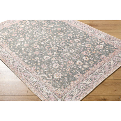 Amelie 533408 Rug by Livabliss in medium green, plum, cream, tan, dark green. Made from polyester in a unique style.