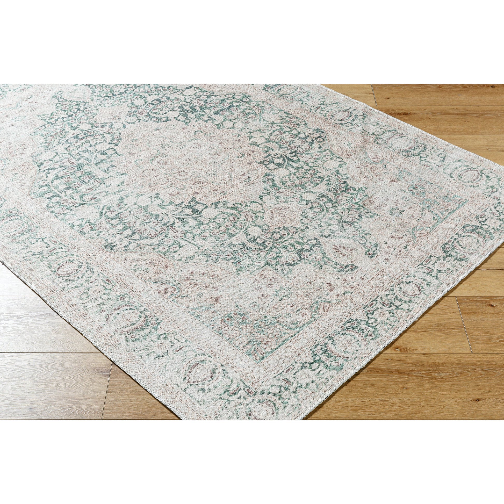 Amelie AML-2393 Rug by Livabliss in medium green, cream, olive. Made from polyester in a unique style.