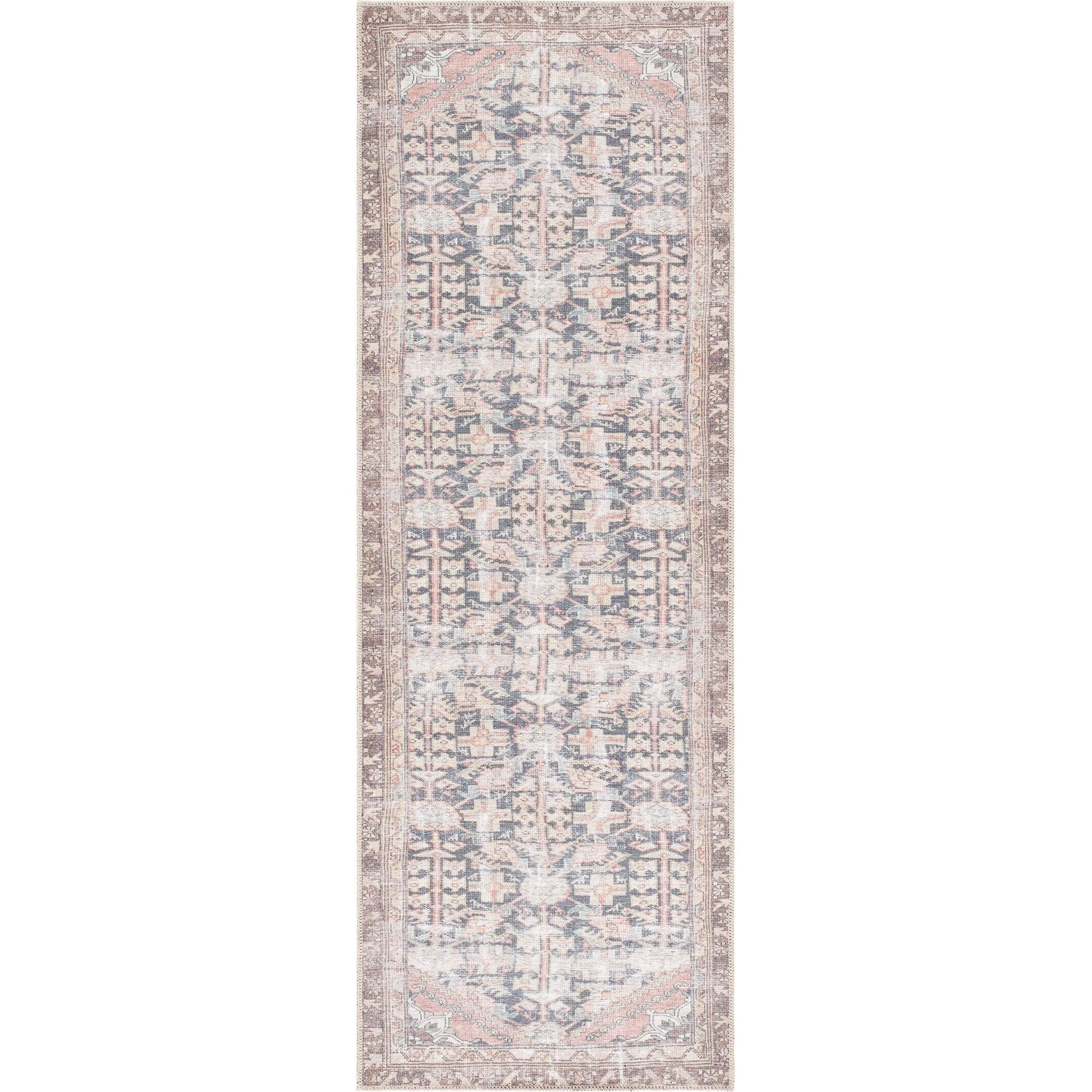 Amelie 533435 Rug by Livabliss in black, cream, brown, dark brown, blue, beige. Made from polyester in a unique style.