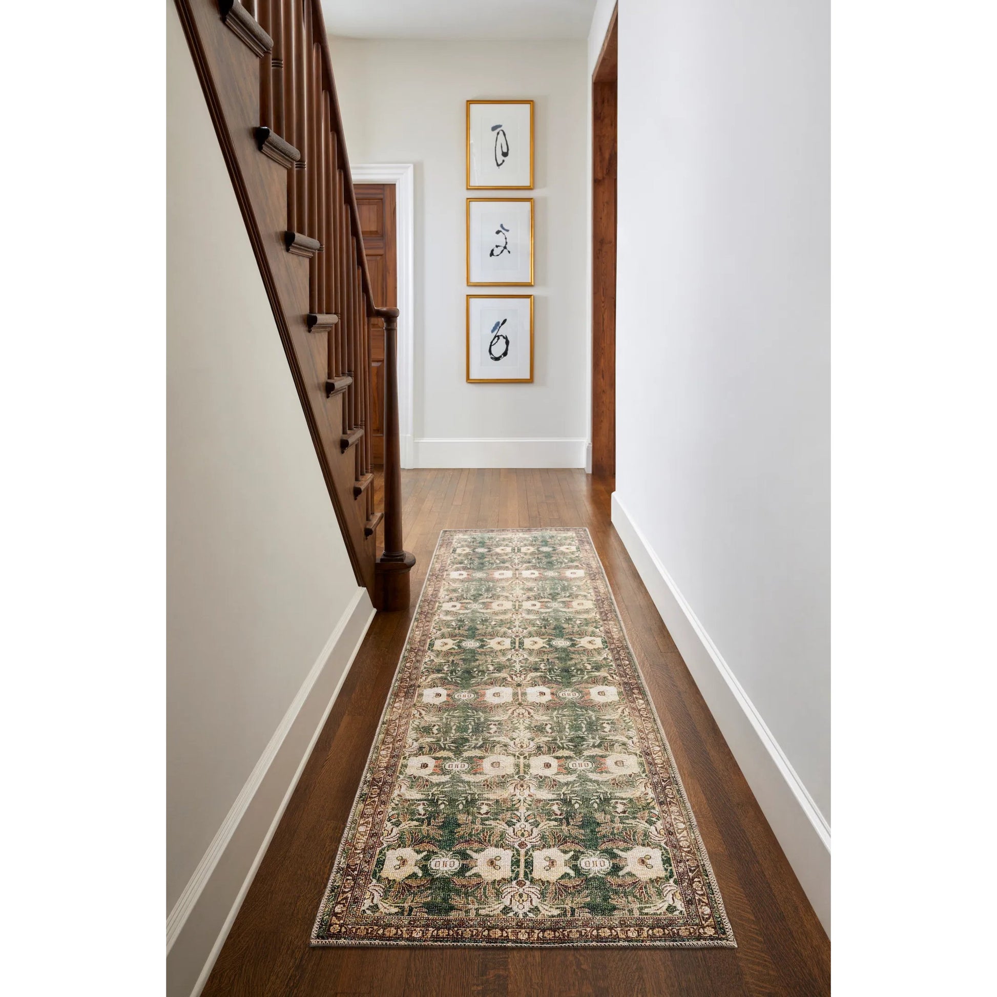 Amelie AML-2396 Rug by Livabliss in olive, medium green, cream, wheat, black, dusty coral. Made from polyester in a unique style.