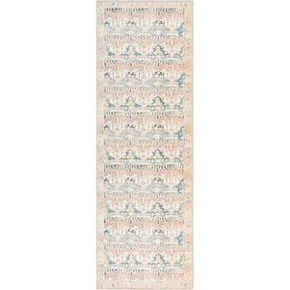 Amelie AML-2397 Rug by Livabliss in medium green, grass green, tan, cream, rust, camel. Made from polyester in a unique style.
