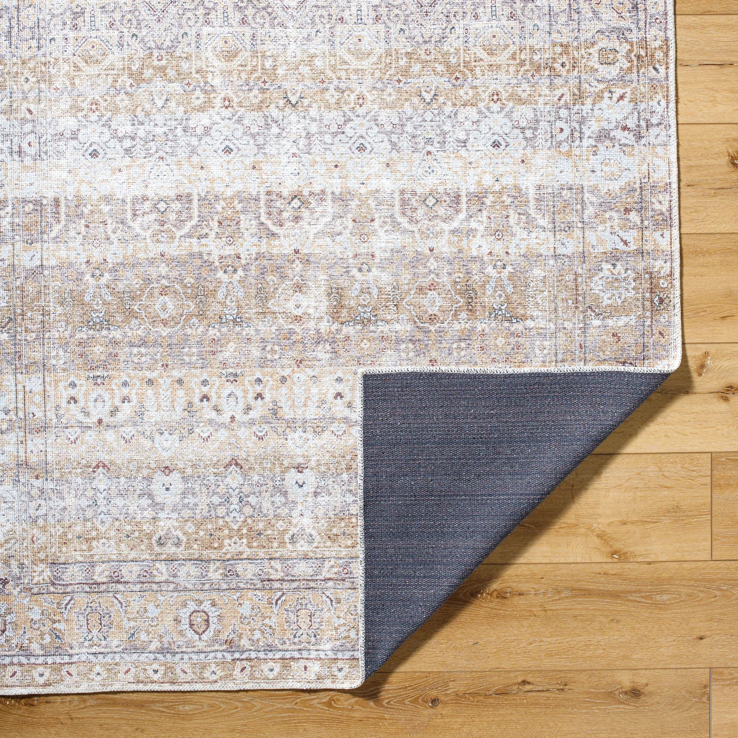 004 SI-2168264,SI-2168265,SI-2168266,SI-2168267,SI-2168268,SI-2168269 | Closeup | Amelie AML-2400 Rug by Livabliss in beige, light brown, cream, charcoal, dark brown, seafoam. Made from polyester in a unique style.