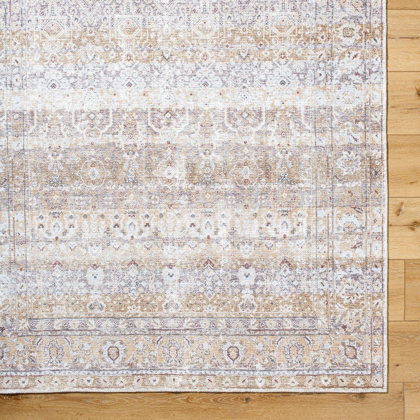 006 SI-2168264,SI-2168265,SI-2168266,SI-2168267,SI-2168268,SI-2168269 | Closeup | Amelie AML-2400 Rug by Livabliss in beige, light brown, cream, charcoal, dark brown, seafoam. Made from polyester in a unique style.