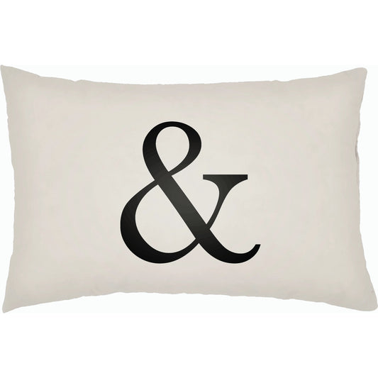 Ampersand Pillow by Livabliss. Made from front: 100% polyester, back: 100% polyester, fill: polyester, polyfill in a modern style.