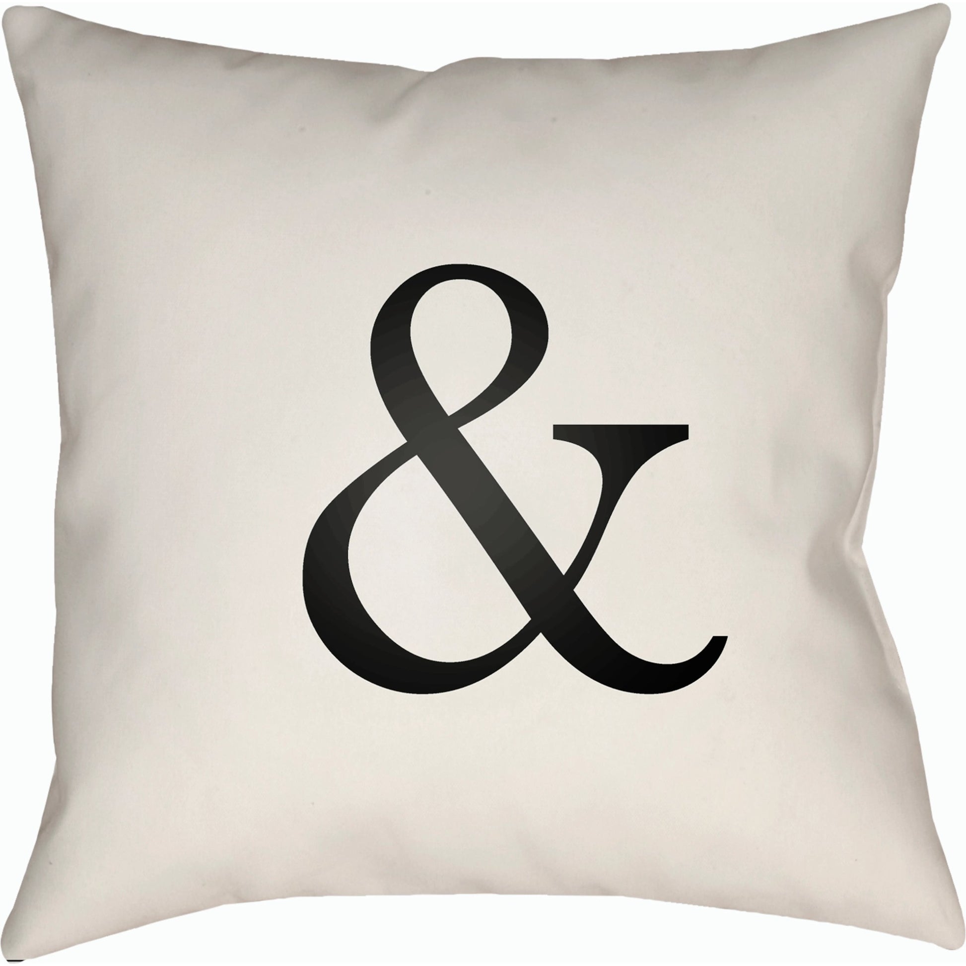 Ampersand Pillow by Livabliss. Made from front: 100% polyester, back: 100% polyester, fill: polyester, polyfill in a modern style.